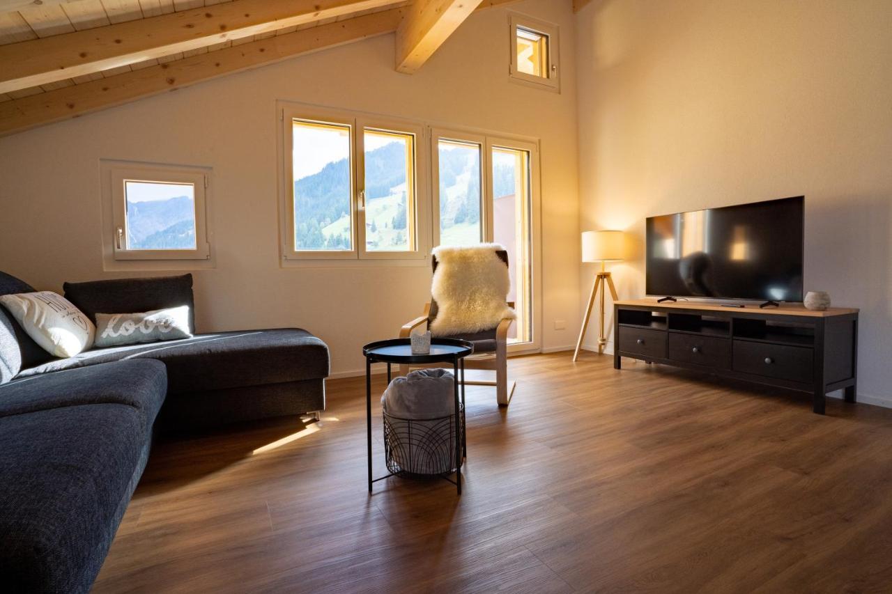 Chuenislodge2- Zwei Balkone, Gemuetlicher Kamin, Top Aussicht Adelboden Exterior photo